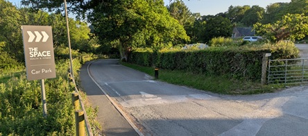 Space Gym car park entrance below Lower Close Studios